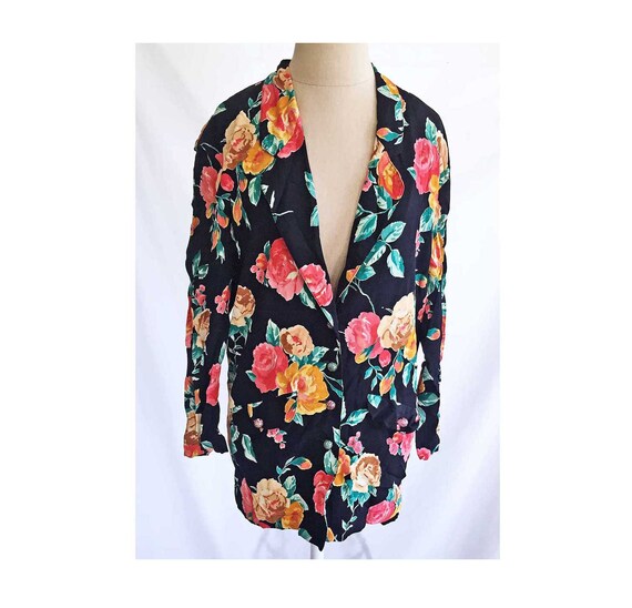 Vintage 80's Carole Little Woman Jacket Blazer Lon