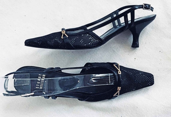 Stuart Weitzman Sandals Sexy Mesh Lace Effect Str