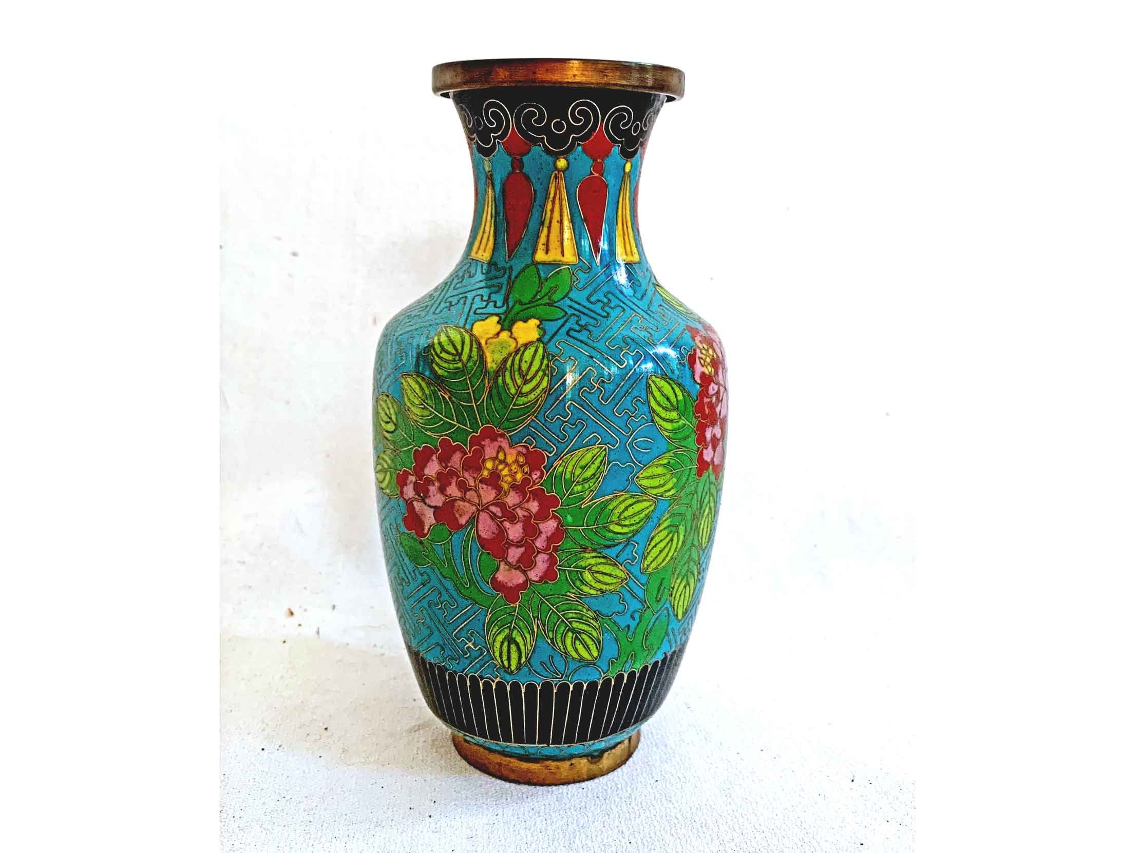 Antique cloisonne vases