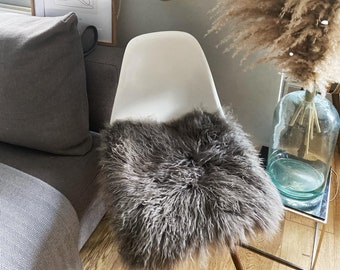 Curly Sheepskin Seat Pads, Tibetan Chair Pads, 100% Natural Eco Tanned Ash  