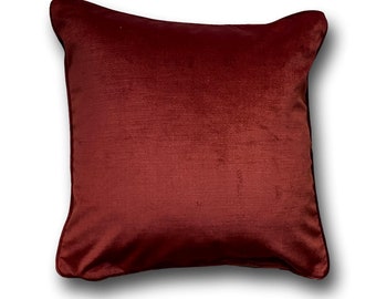 brick red throw pillows