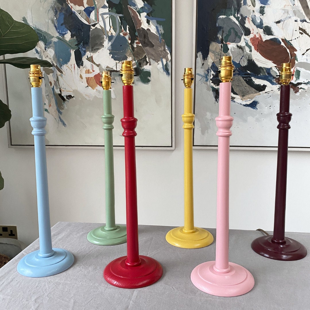 Wooden Lamp Base | Bobbin Lamp | Table Lamp Base | Lamp Stand - Hand ...