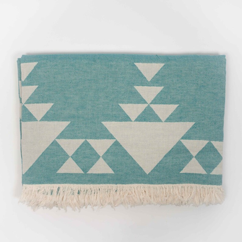 Tribal Blanket Throw Aztec Blanket Geometric Pattern Etsy