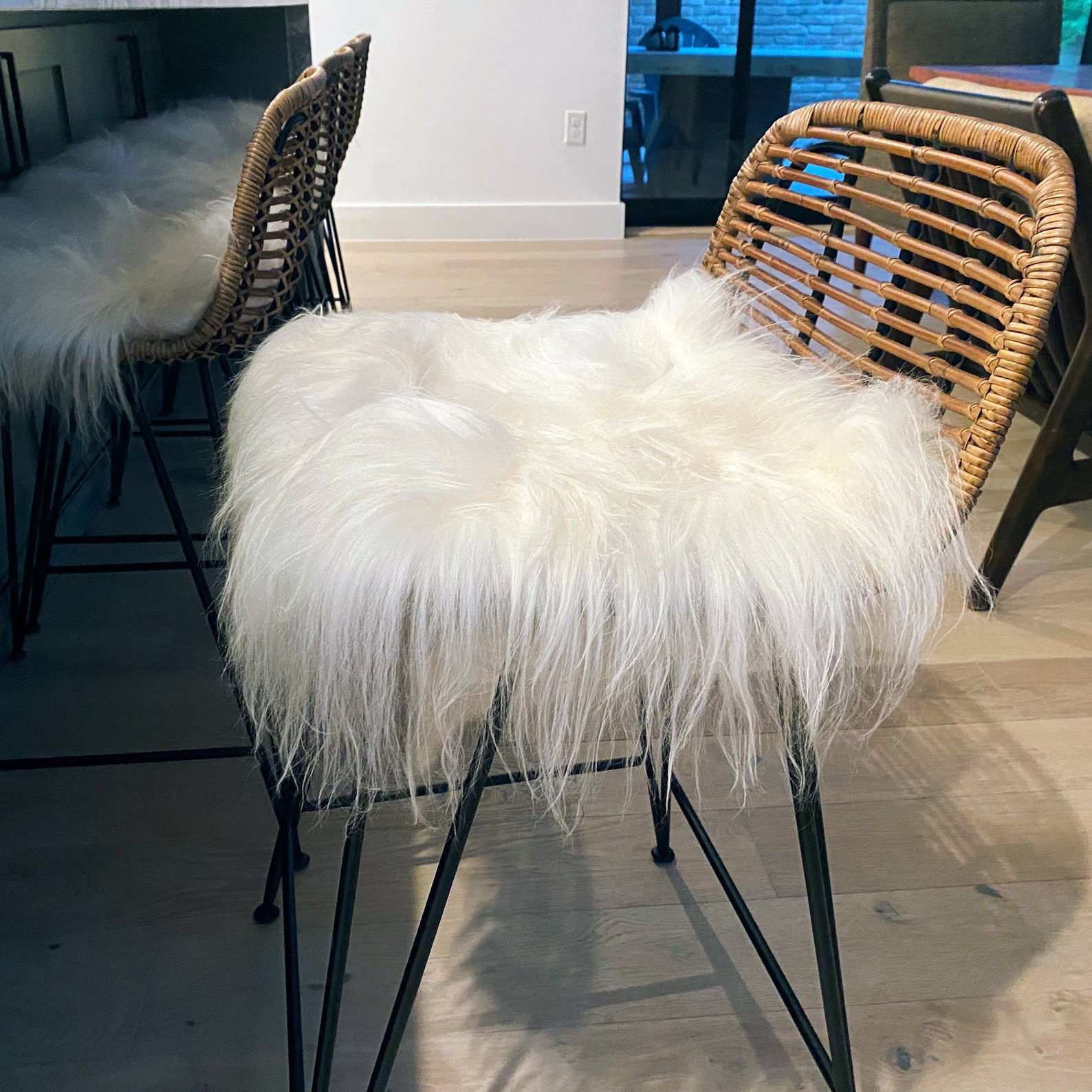 Icelandic Sheepskin Chair Pads Seat Pads 37 X 37 Cm Etsy