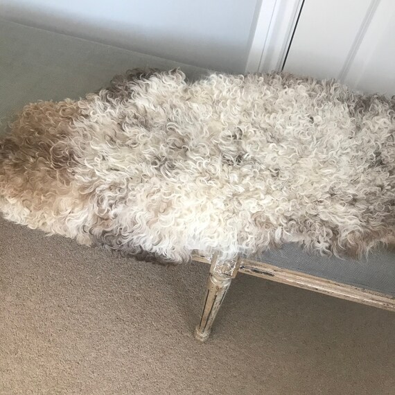 Small Sheepskin Rug Melange Bench Cover Seat Pad Seat Etsy UK
