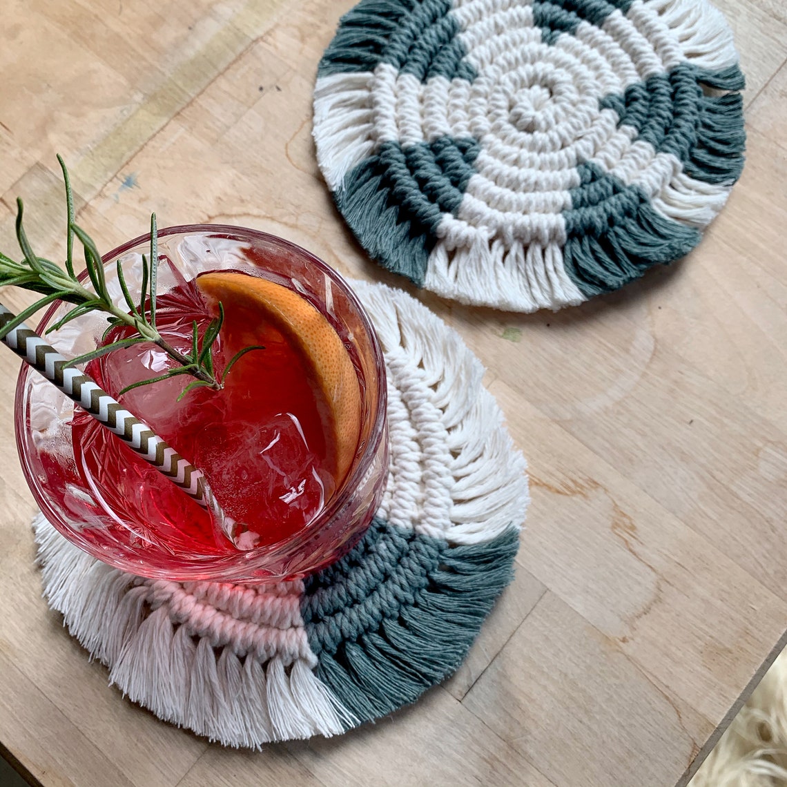 DIY Craft Kit Macrame Coaster Making DIY Kit Boho Macrame Etsy
