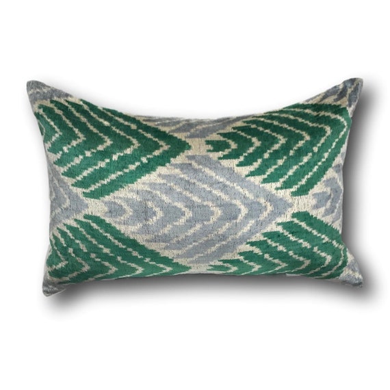 Green Velvet Cushion Pillow Cover 40 X 60 Cm Etsy