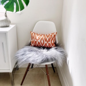 Orange Double-sided Small Ikat Cushion Pillow Covers, 25 x 40 cm, Decorative Pillow