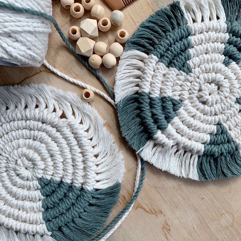 DIY Craft Kit Macrame Coaster Making DIY Kit Boho Macrame Etsy