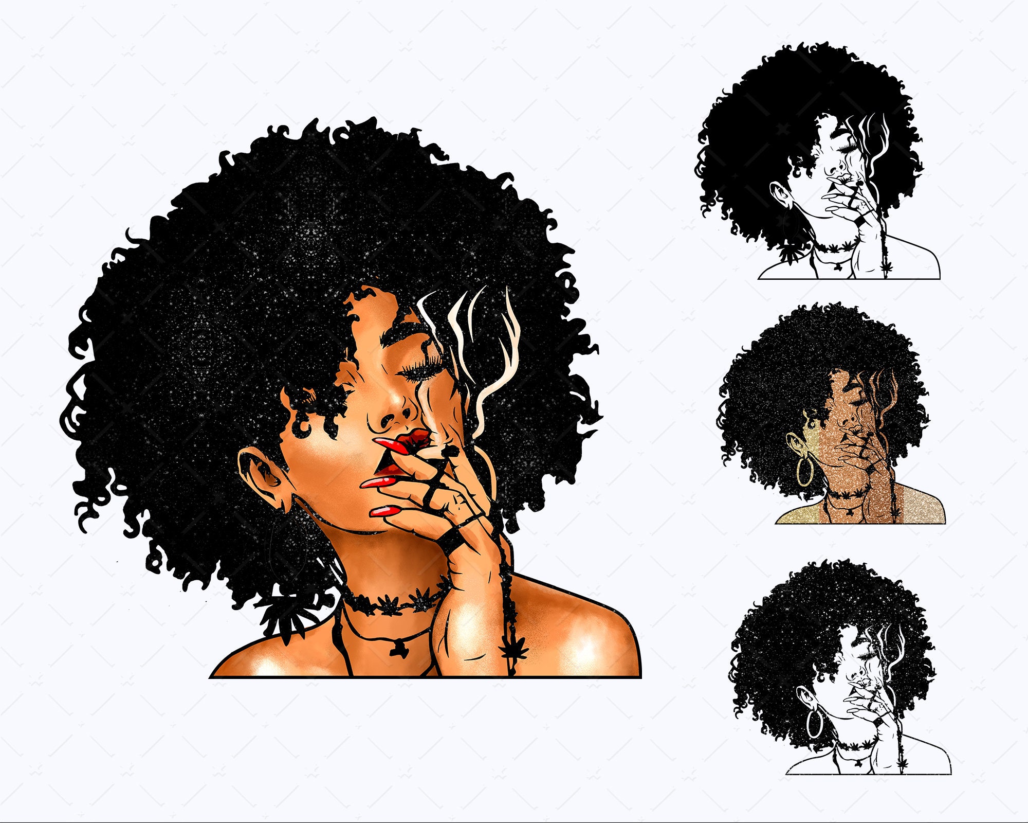 Download Black Woman Smoking Svg Diva Smoking Svg Black Girl Smoking | Etsy