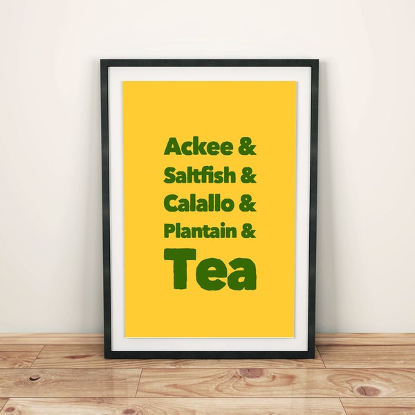 Jamaican Food Wall Art Etsy