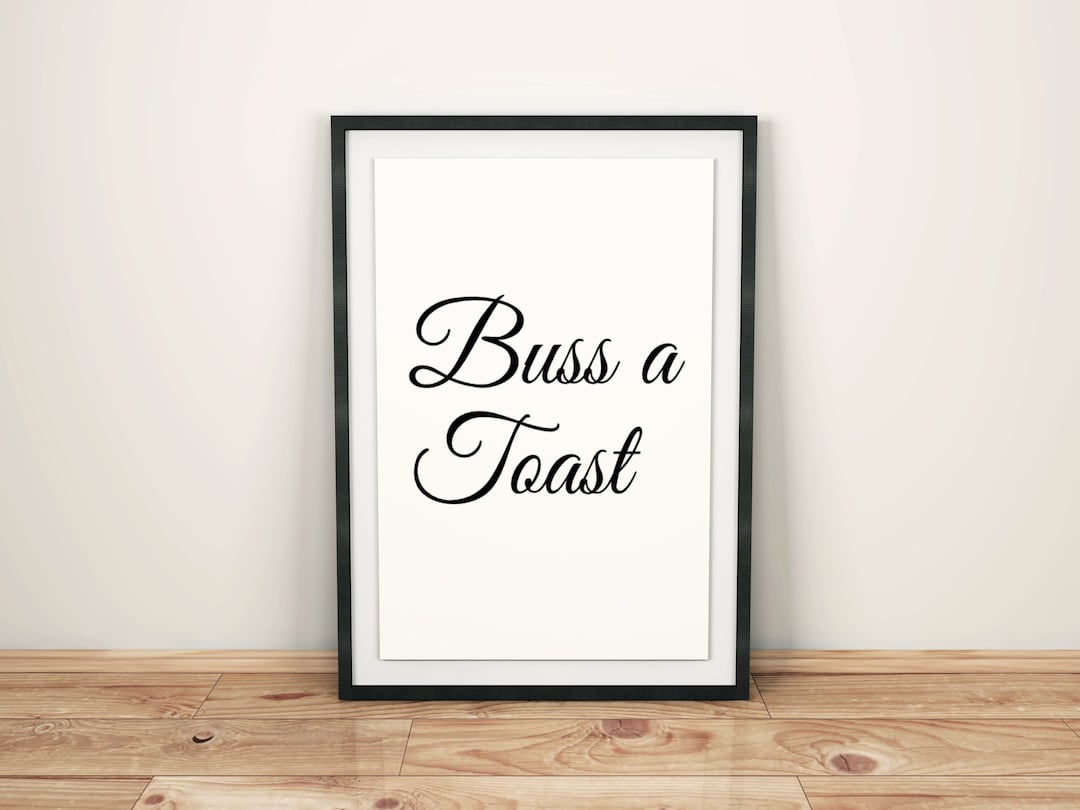 Printable Typography Koffee toast Lyrics Home Decor Sign 8x10 Inch