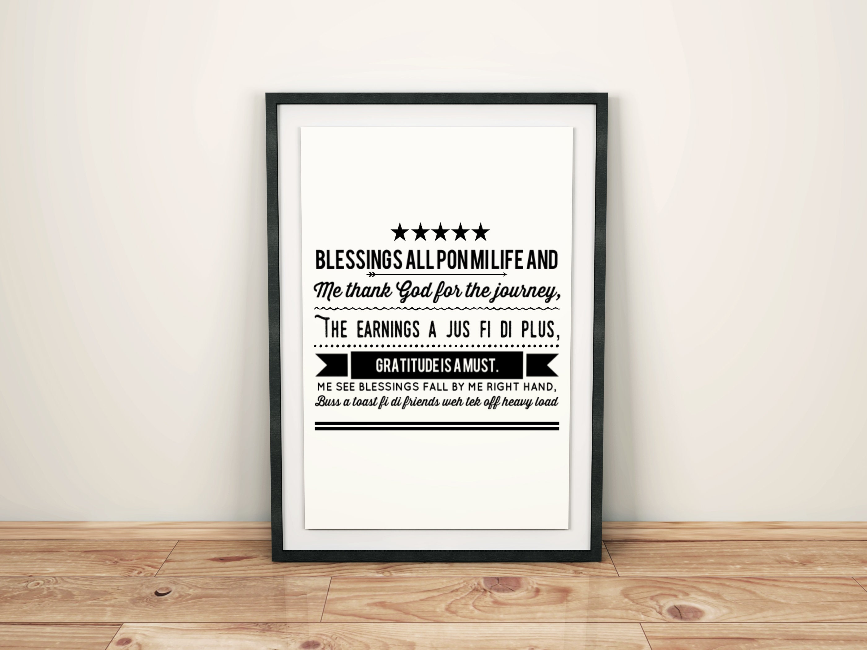 Printable Typography Koffee "toast" Lyrics Home Decor Sign 8x10 Inch