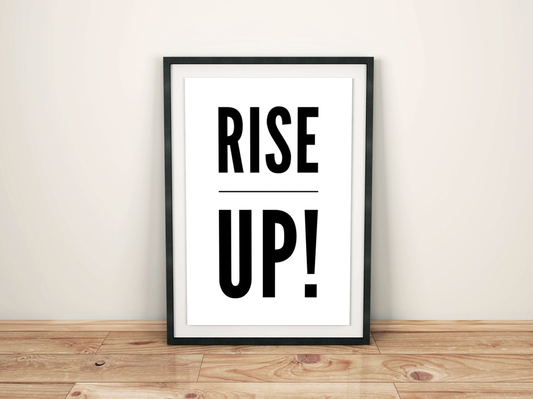 Printable Typography Hamilton Lyrics "rise Up!" Home Decor Sign 11x14 Inch INSTANT DOWNLOAD Font ...