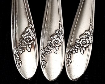 QUEEN BESS II Silverplate Flatware, Individual & Serving, Oneida Tudor Plate Floral Silverware, Kitchen Dining, Replacements, Jewelry, Decor