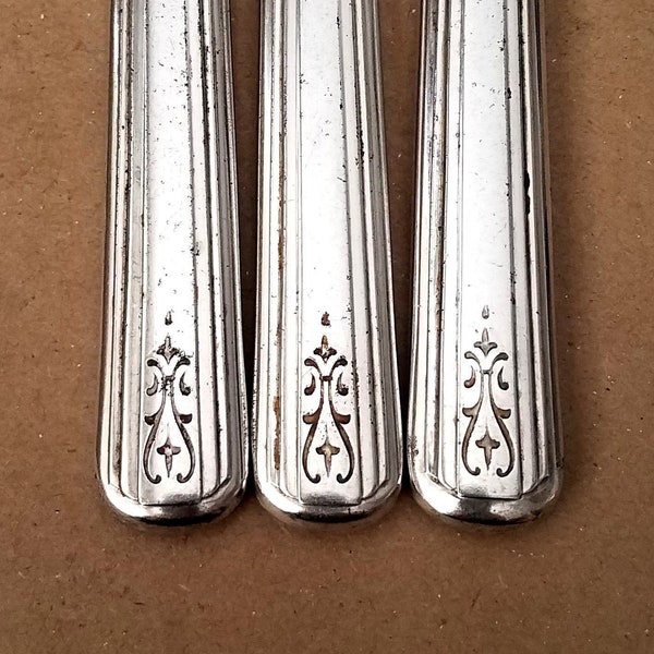 1940 AVON Flatware, Silver Plate Silverware, Heart Design on Handle, Replacements, Kitchen Dining, Home Decor, Tableware, Jewelry Craft