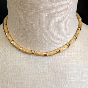 NAPIER Gold Textured Choker Necklace, Vintage Fashion Jewelry, Adjustable Chain, Beautiful Design Statement Necklace, Romantic Gift