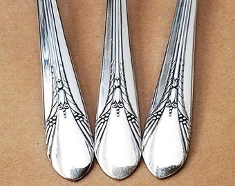 HERENCIA DE 1941 Cubiertos de plata, Cubiertos Art Déco vintage, Cubiertos para servir, Cocina, Comedor, Decoración del hogar, Repuestos, Joyería