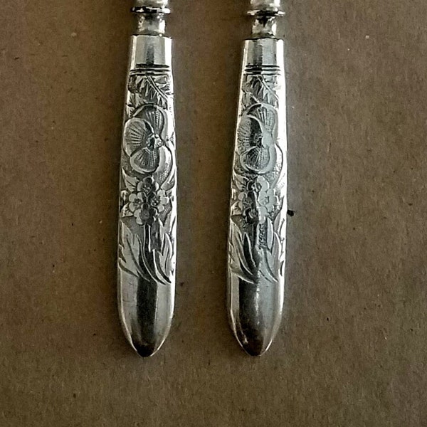 1847 Rogers Bros Embossed Floral Silver Plate Flatware, Fruit Cheese Knife, Ornate Silverware, Kitchen Dining, Replacements, Home Decor