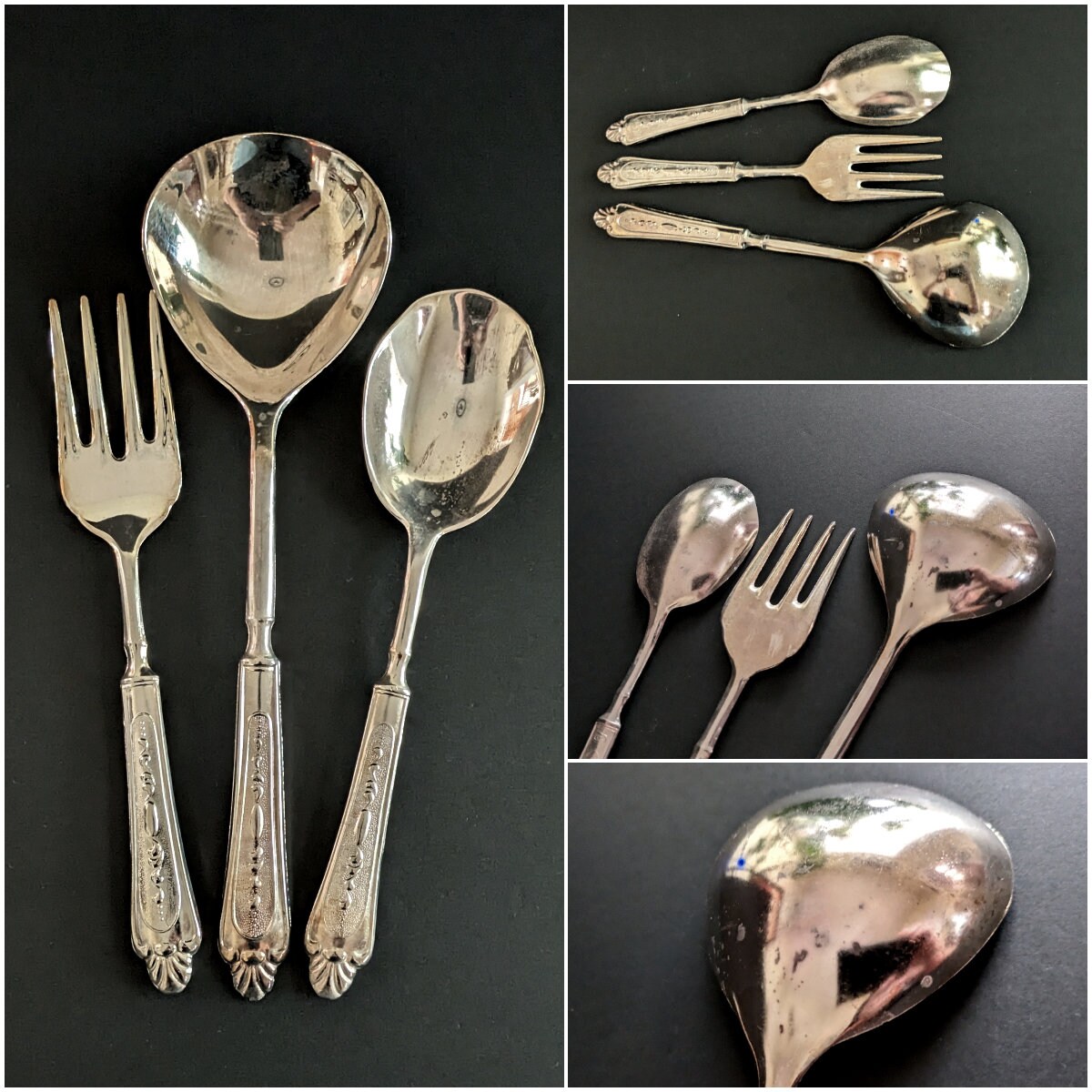 ITALY Silver Plate Flatware, Vintage EP ZING A800 Silverware 