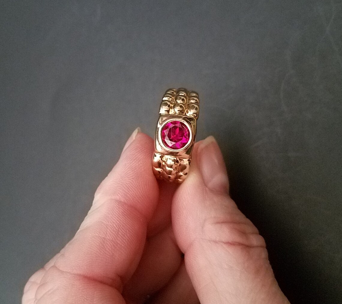 Vintage 14KT Gold Ring LIND Designer Jewelry Size 101/2 Etsy