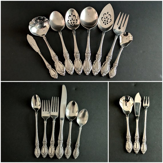 Oneida Community PLANTATION Stainless Flatware, Floral Place