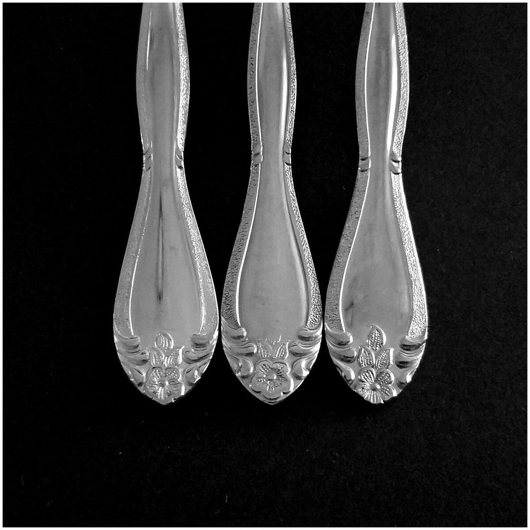 Vintage Japan Carlton Stainless Flatware, Floral Silverware, Excellent ...