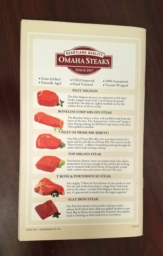 Omaha Steaks Broil Chart