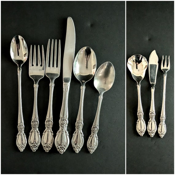 Oneida Community Stainless Plantation set fork serving spoon slotted spoon ladle Oneida Community Stainless Plantation set fork serving spoon slotted spoon ladle