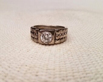 Vintage 925 Silver Ring, LIND Designer Jewelry, Size 11