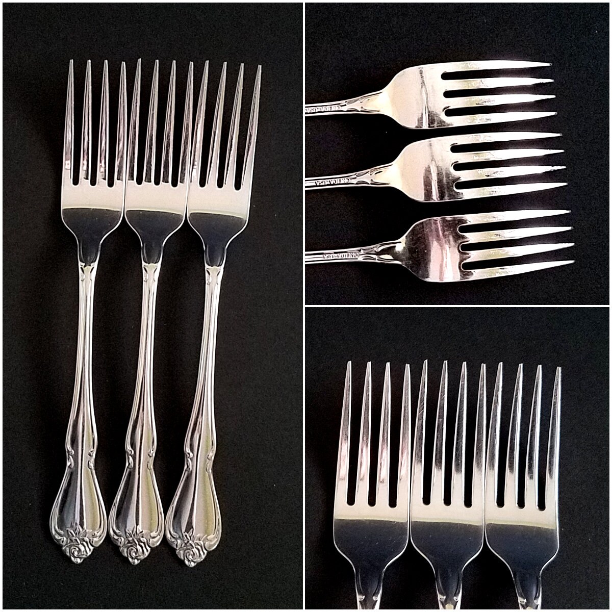 True Silverware Vintage ARBOR ROSE-TRUE Rose Stainless Flatware Silverware, Oneida ...