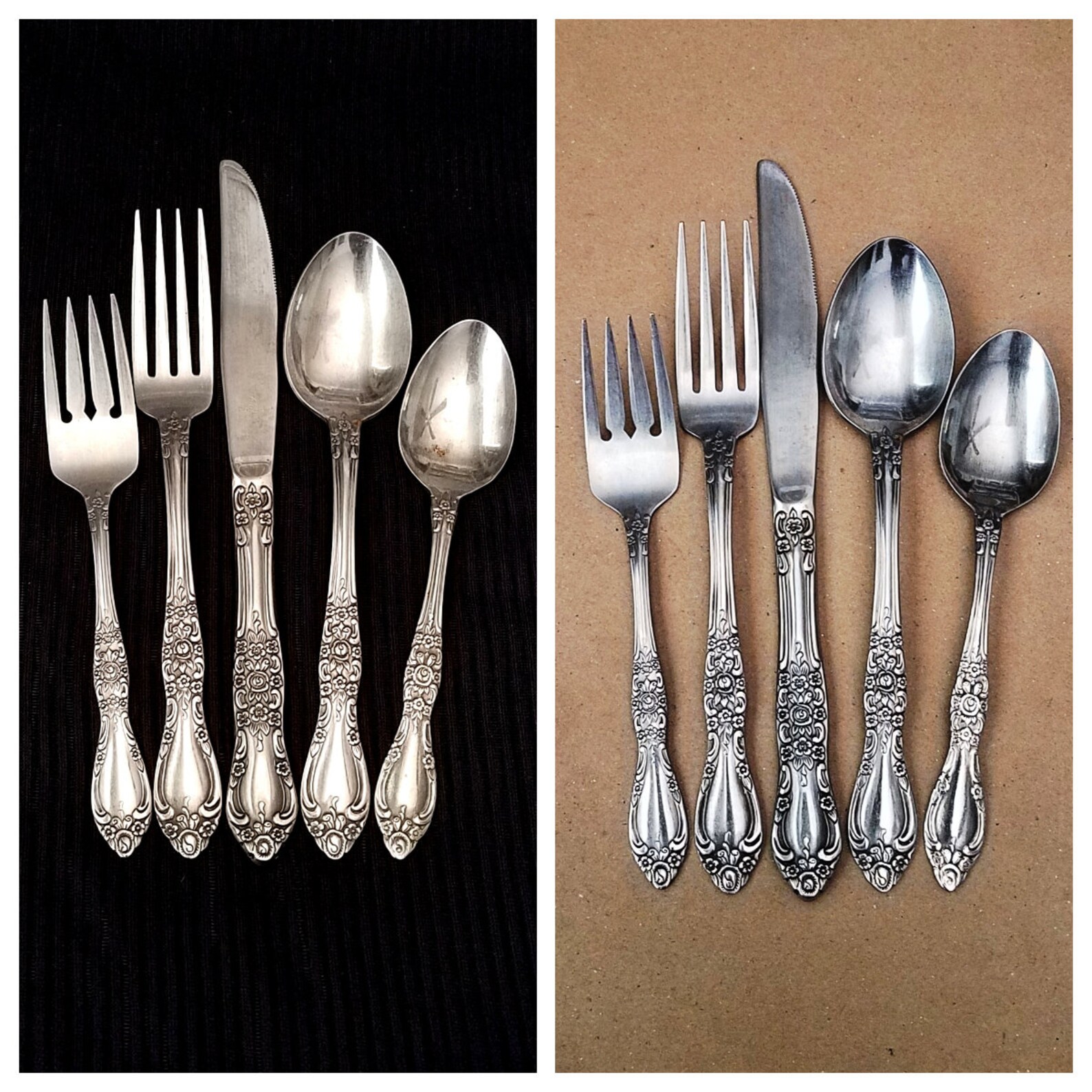 Northland Carolina Banbury Flatware, Vintage Oneida Floral Stainless