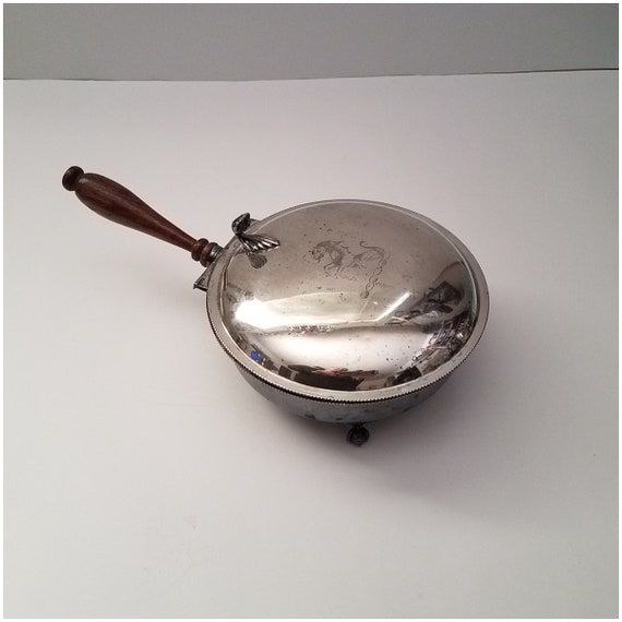 Vintage Silver Plate Horse Silent Butler Crumb Catcher