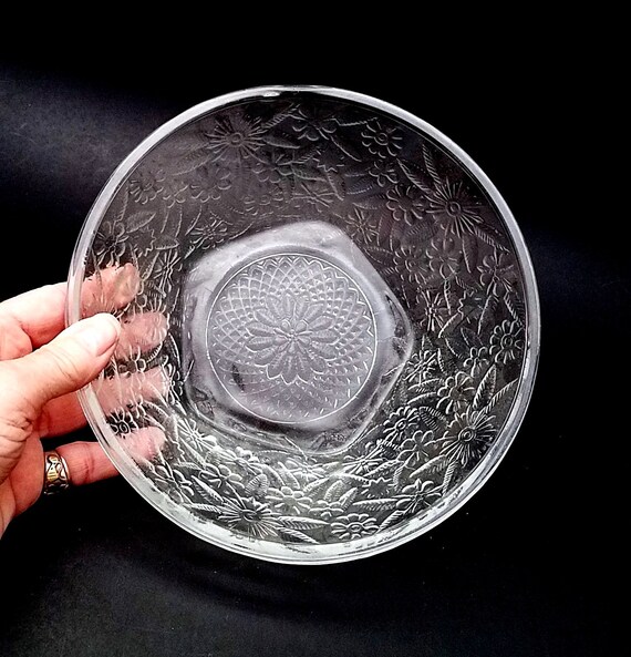 Home Decor Great Gift Kitchen Dining Serving Vintage Depression Glass 1930s Indiana Glass Pineapple Floral Serving Bowl Clear Crystal Home Decor Great Gift Kitchen Dining Serving Vintage Depression Glass 1930s Indiana Glass Pineapple Floral Serving Bowl Clear Crystal