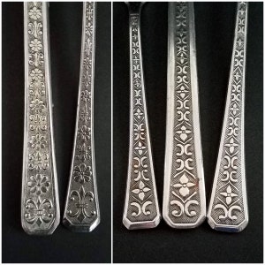 INTERPUR FLORENZ Flatware, Stainless Silverware, 4 Petal & 8 Petal Japan/Korean Replacements, Kitchen Dining, Floral, Silverware Jewelry
