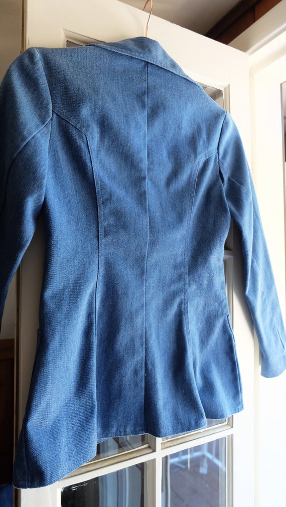 blue jean blazer jacket