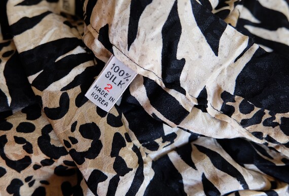 leopard print midi skirt 80s