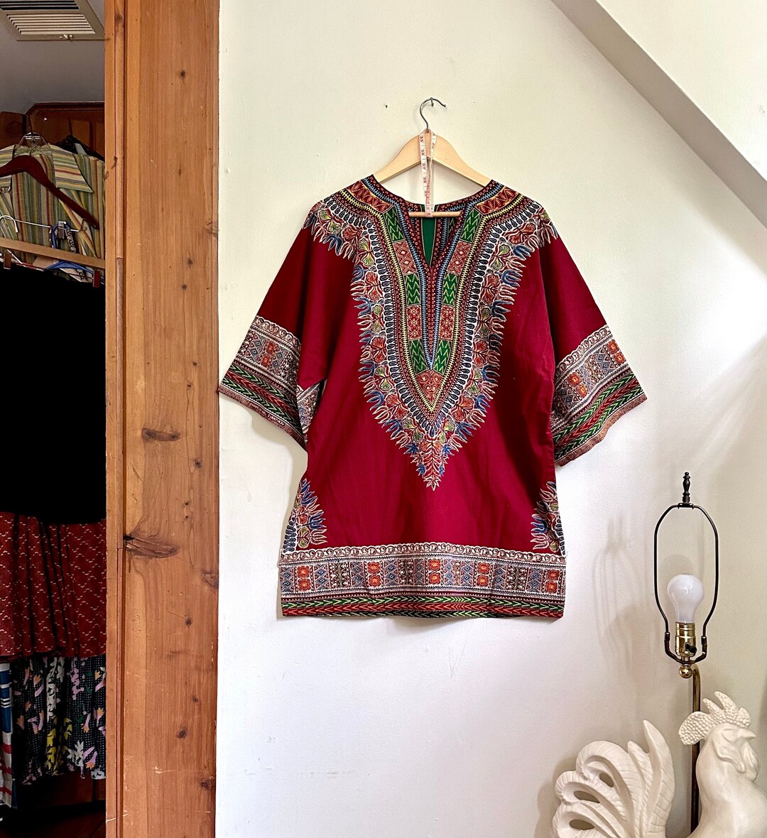Angel Wing Vintage Dashiki Tunic in Rich Burgundy - Etsy