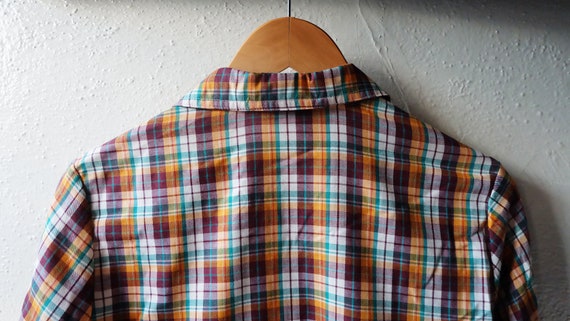 Vintage 70s Cowgirl Shirt | 1970s Plaid Women's B… - image 9