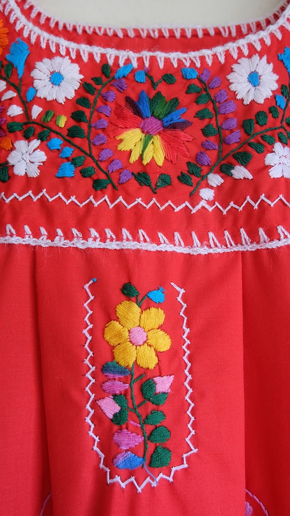 Vintage Mexican Embroidered Dress | Girls Mexico … - image 5