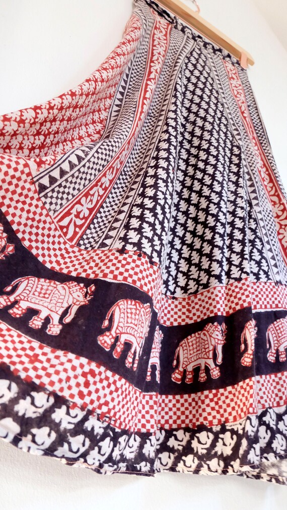 Vintage India Skirt | 1970's Indian Wrap Skirts |