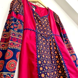 Vintage Gunne Sax Dress RARE Black Label With Batik Style Prints + Oversized Ric Rac