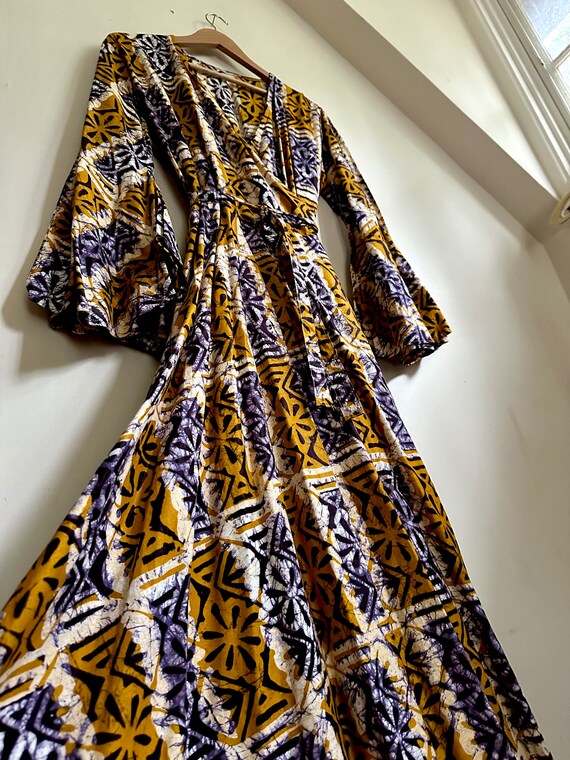 Vintage Wrap Dress | Batik Vintage Dresses | Cotto