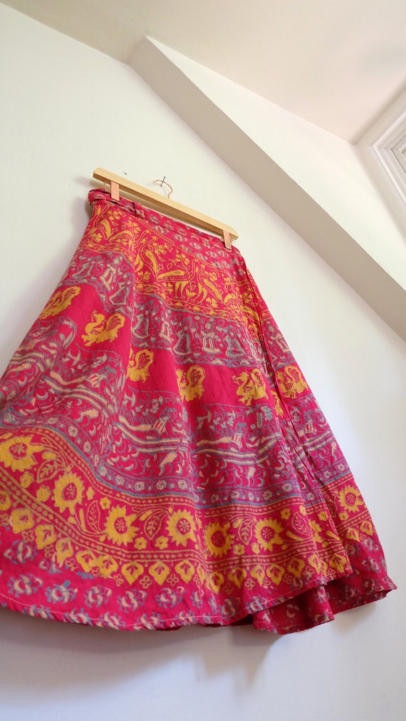 Vintage India Skirt | 1970's Indian Wrap Skirts |