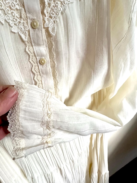 Vintage Gunne Sax Skirt Set: Semi Sheer Gauze Blo… - image 15