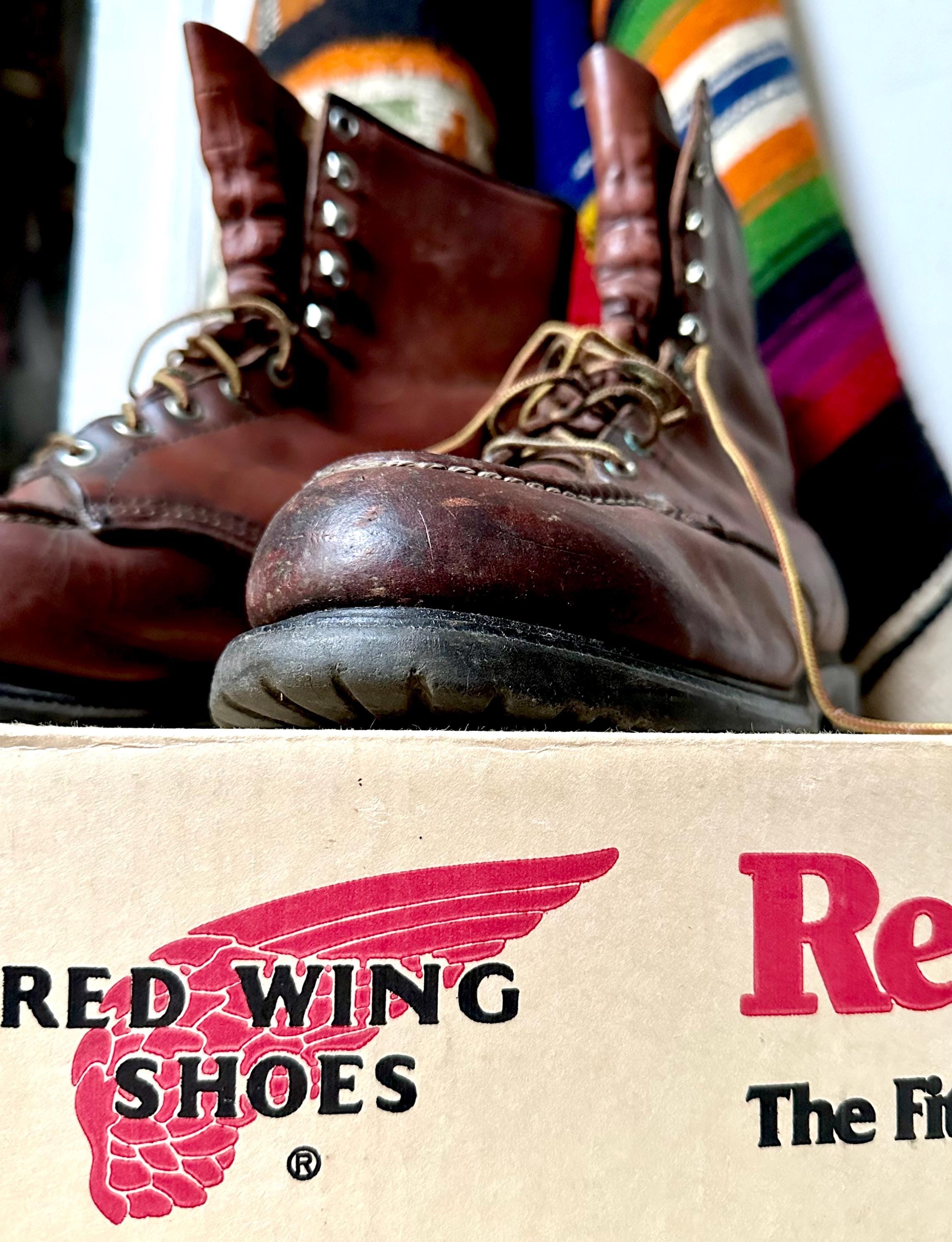 Vintage Red Wing Boots With Original Box - Etsy