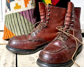 Vtg 90's Red Wing Steel Toe Work Boots Electrical Hazard Supersole