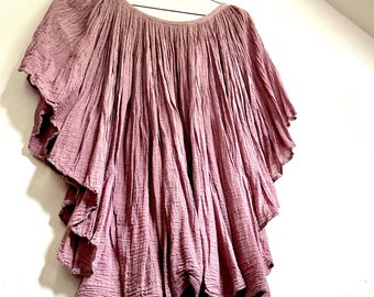 Vintage blouse van katoengaas: lavendelpaars engelenvleugelshirt van American Climax
