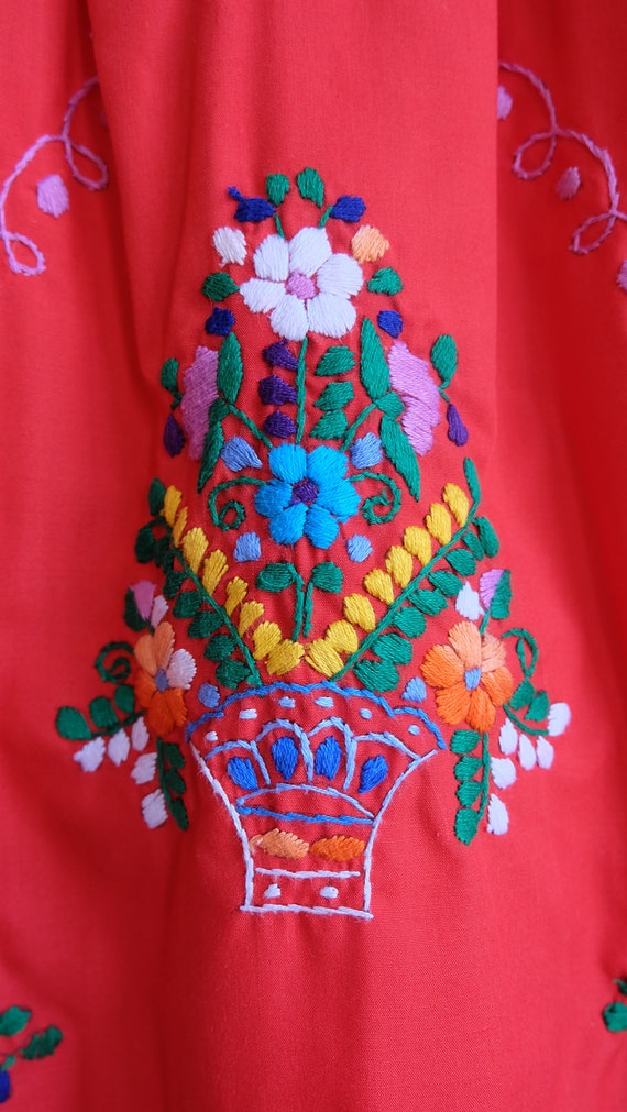 Vintage Mexican Embroidered Dress | Girls Mexico … - image 7