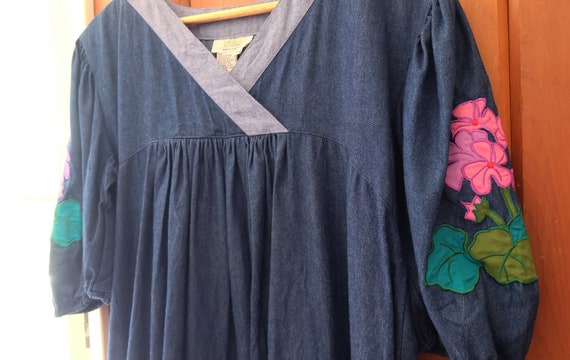 Vintage Denim Dress | Vintage Jean Dresses | Deni… - image 7